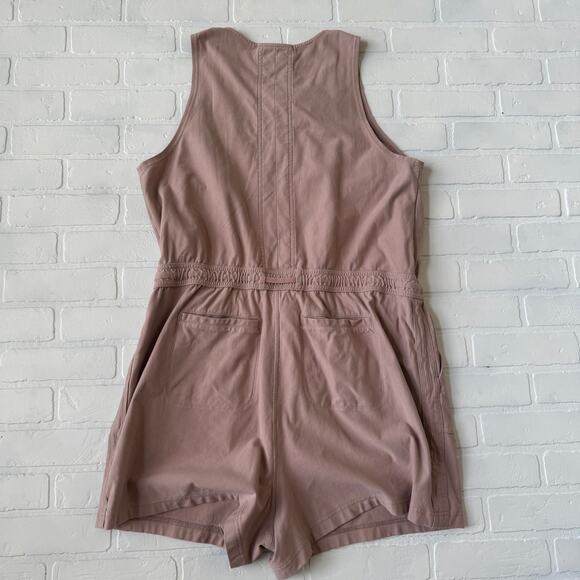 Athleta Farallon Dusty Pink Pocket Cotton Spandex Romper Shorts Plus Size 2x - Picture 3 of 7